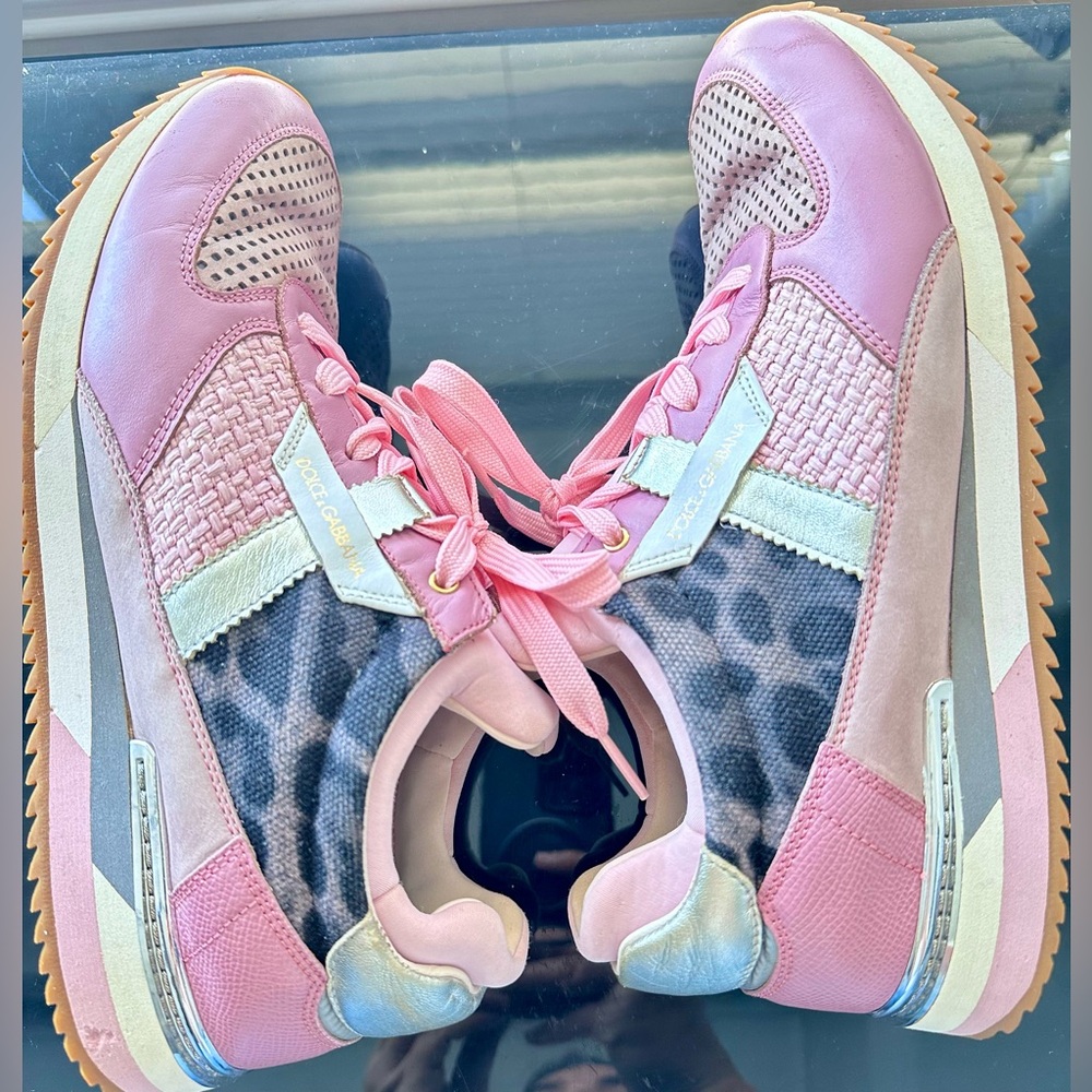 Dolce & Gabbana authentic women’s sneakers pink/ Leopard US 10/Europe 41